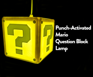 Punch Activated Mario Question Block Lamp