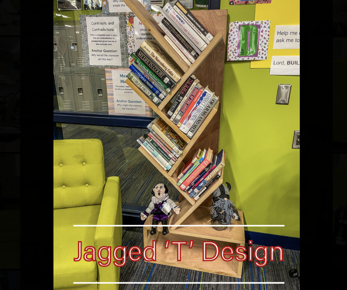 Compact Jagged T Bookshelf