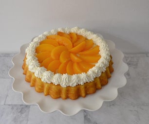 Peaches and Mascarpone Cream Tiara Cake