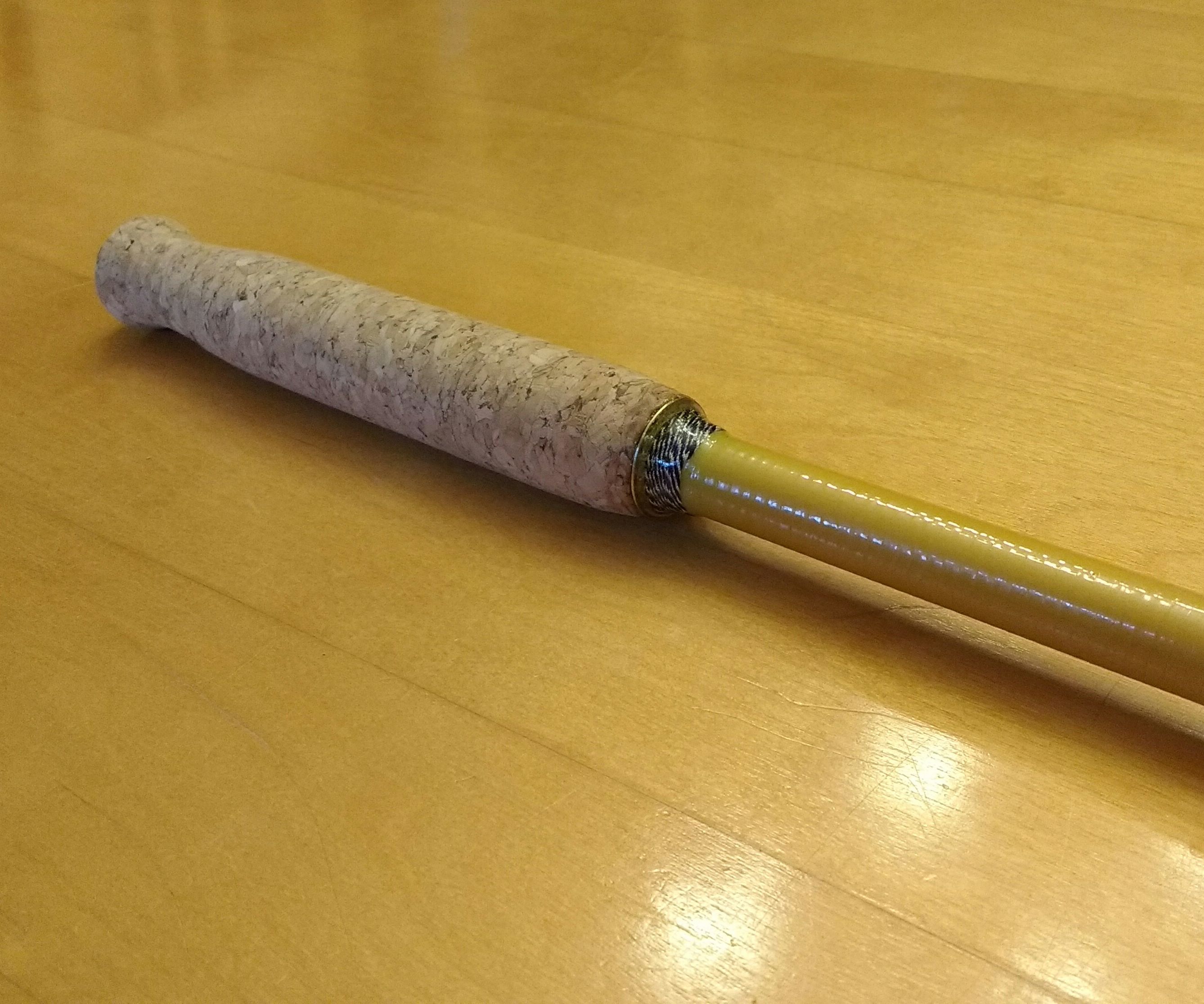 Wine Cork Fishing Rod Grip Made On A Metalworking Lathe