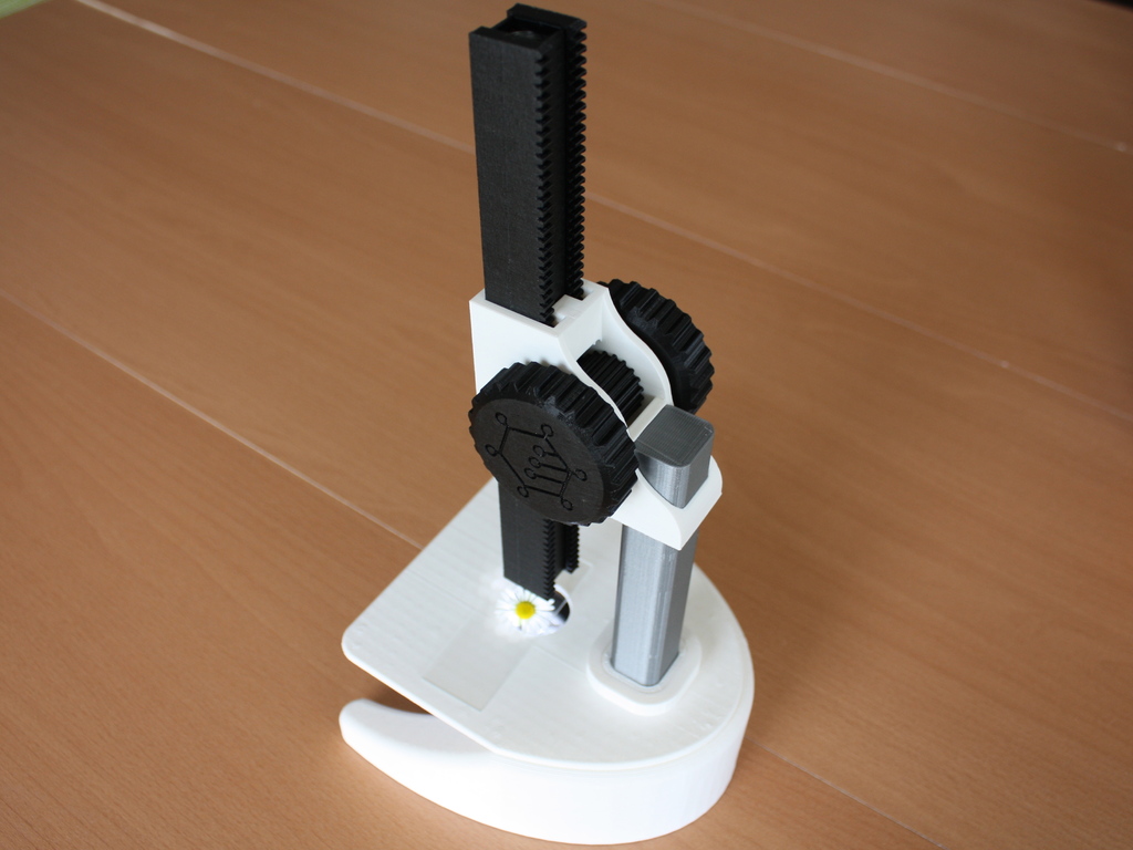 3D printable microscope for home or lab