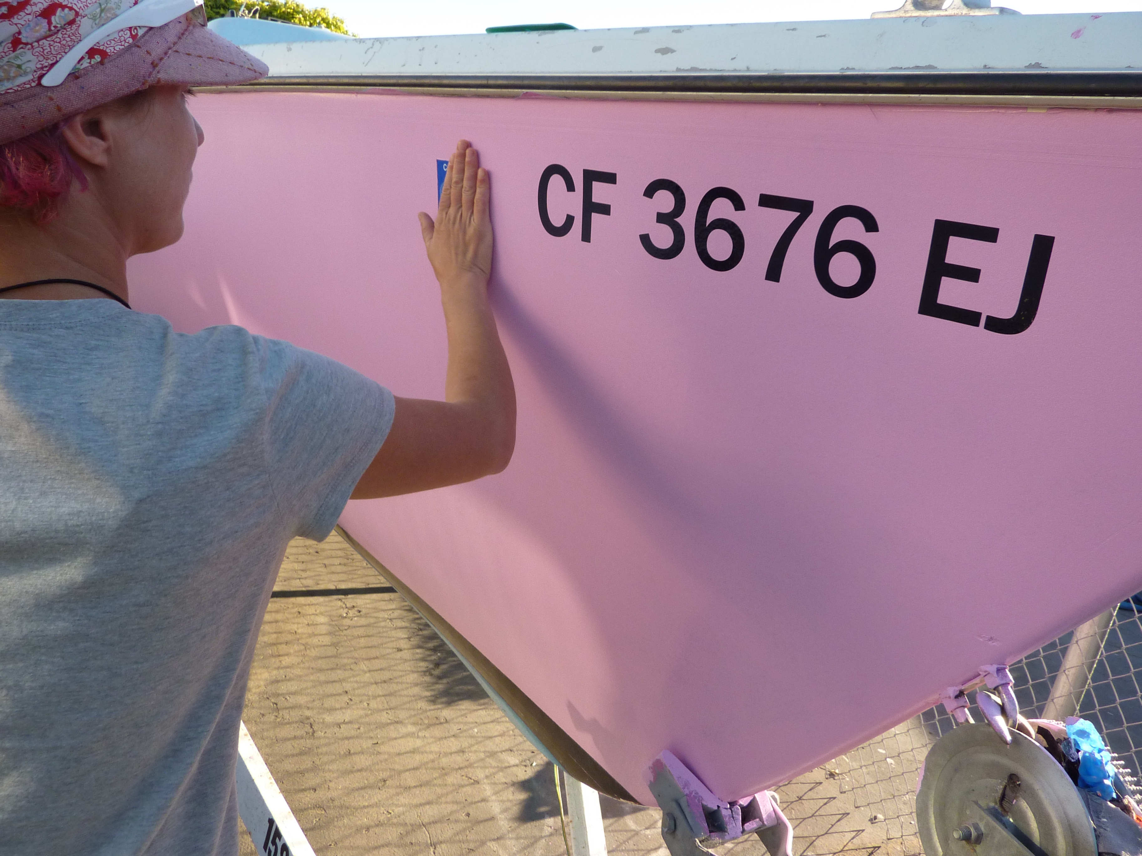 How to recreate boat registration numbers