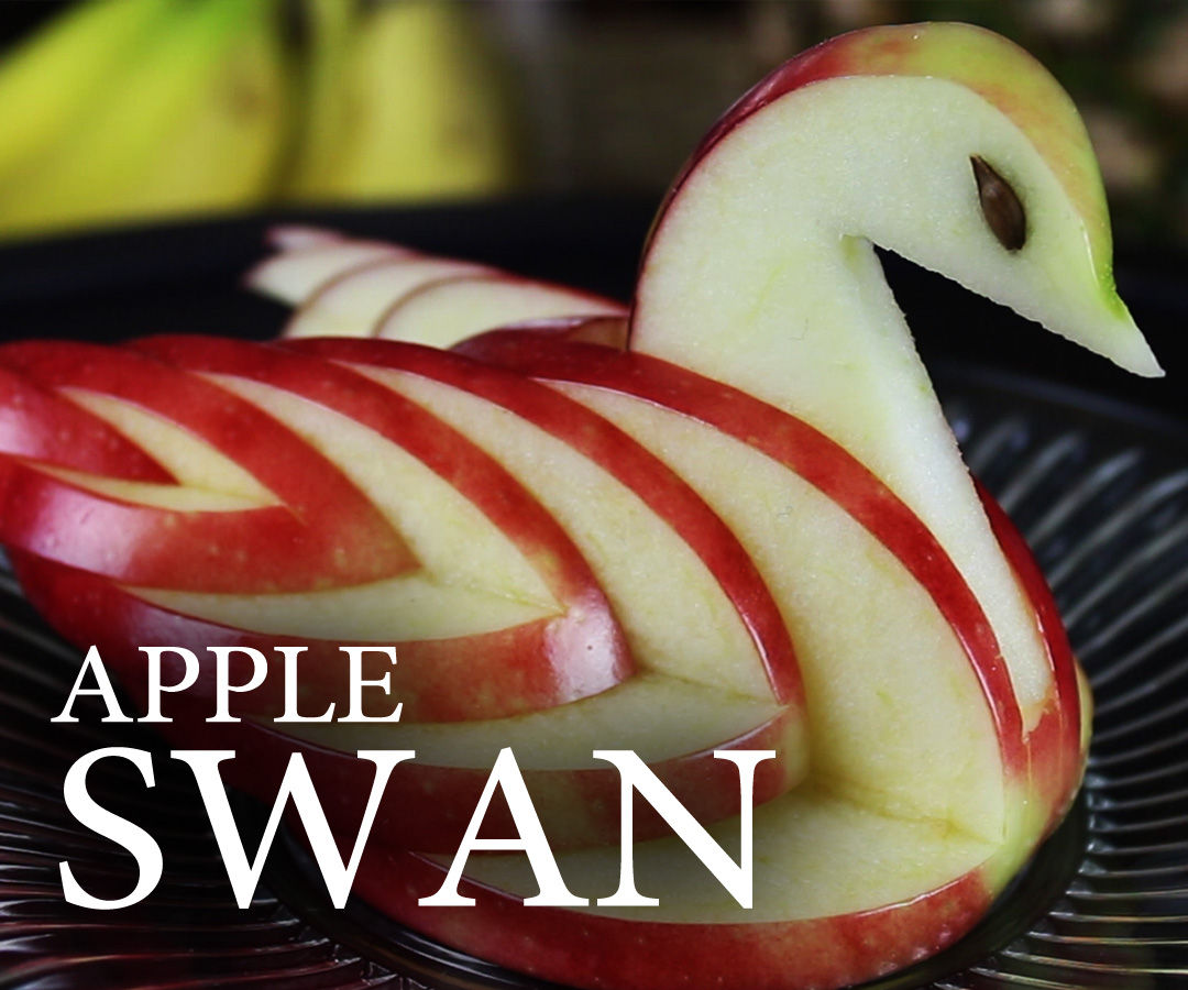Make an Edible Apple Swan!