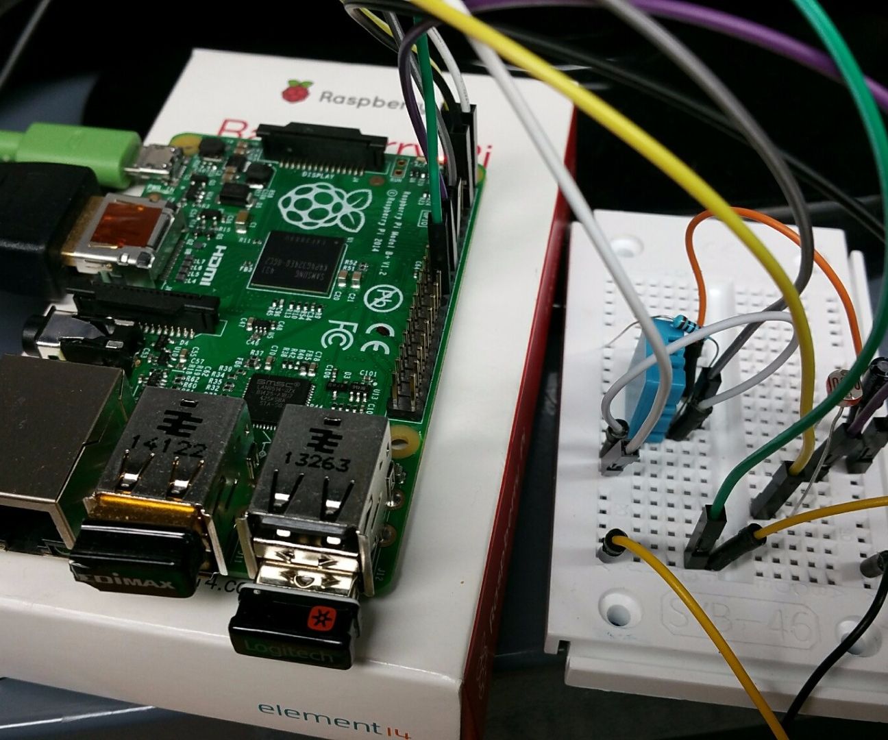 Build Your First IOT with a Raspberry Pi, DHT11 sensor, and Thingspeak.