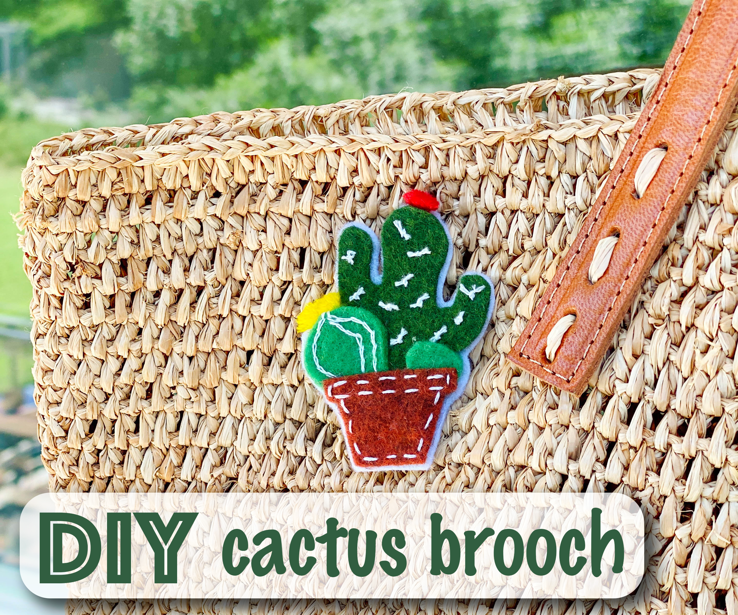 Cactus Felt Brooch 