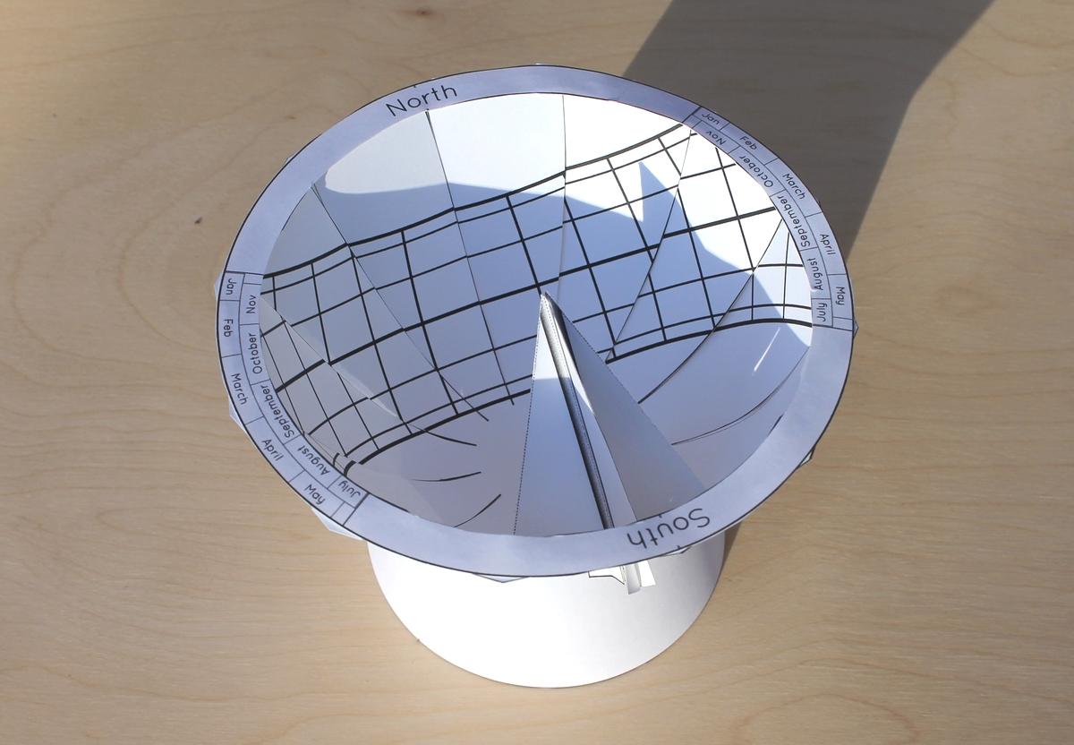A Hemispherical Paper Sundial