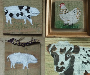 Naïve Painting on Wood - Art for Pleasure, Greetings Cards and Gifts
