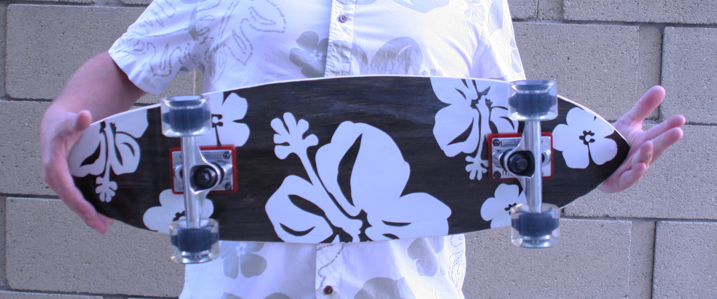 Hawaiian Print Skateboard Graphics