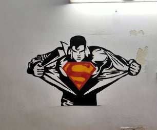 Making a Superman Wall Mural