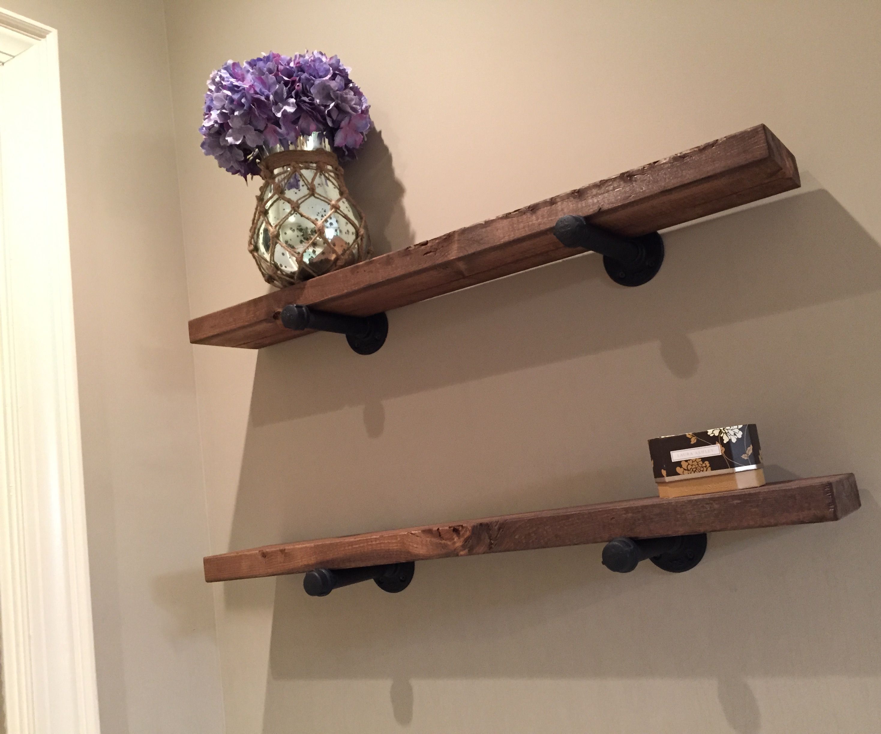 Simple Iron & Wood Shelves