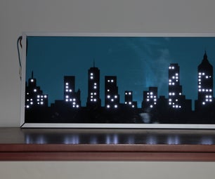 Night City Skyline LED Wall Lamp