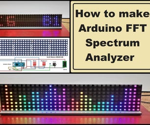 Arduino FFT Audio Spectrum Analyzer on 8x32 Color Matrix WS2812B