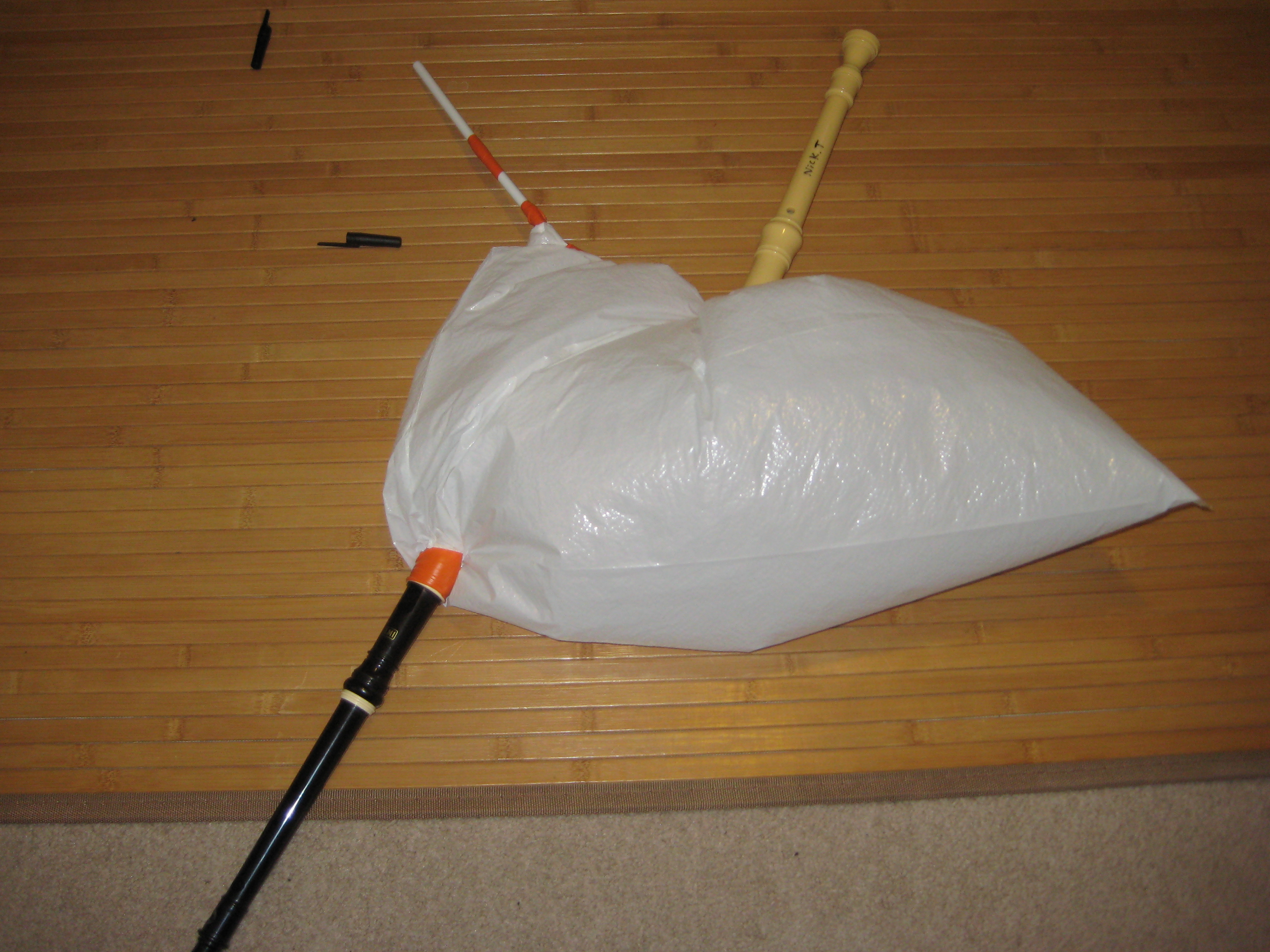 How to Make Bagpipes out of a Garbage Bag and Recorders