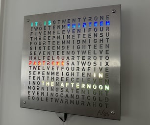 Stainless Steel Wi-Fi Word Clock