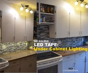 LED Tape - Under Cabinet Lighting - No Soldering!