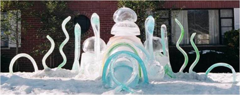 Easy ice sculpture - for kids of all ages