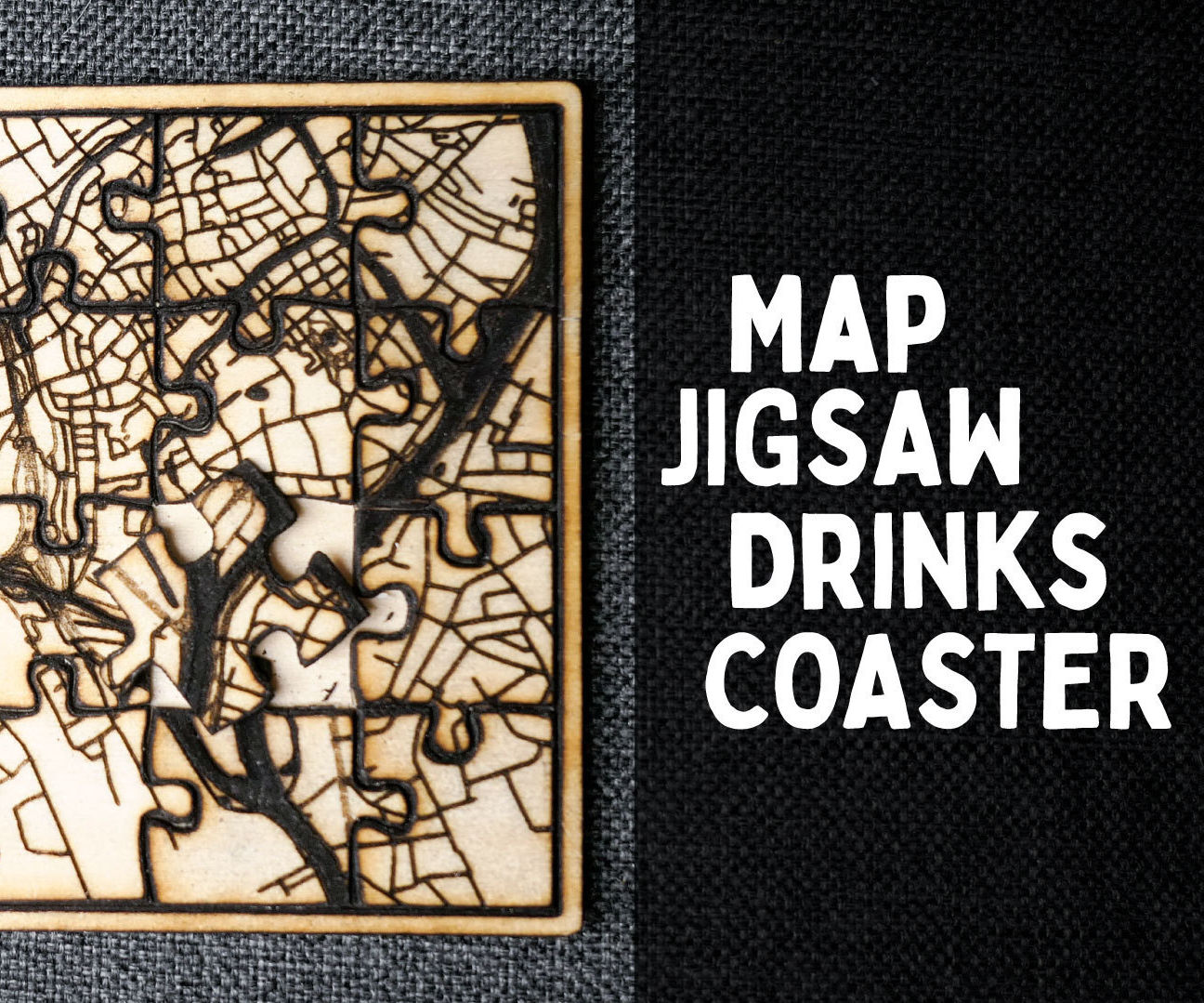 Personalised Map Jigsaw Coasters