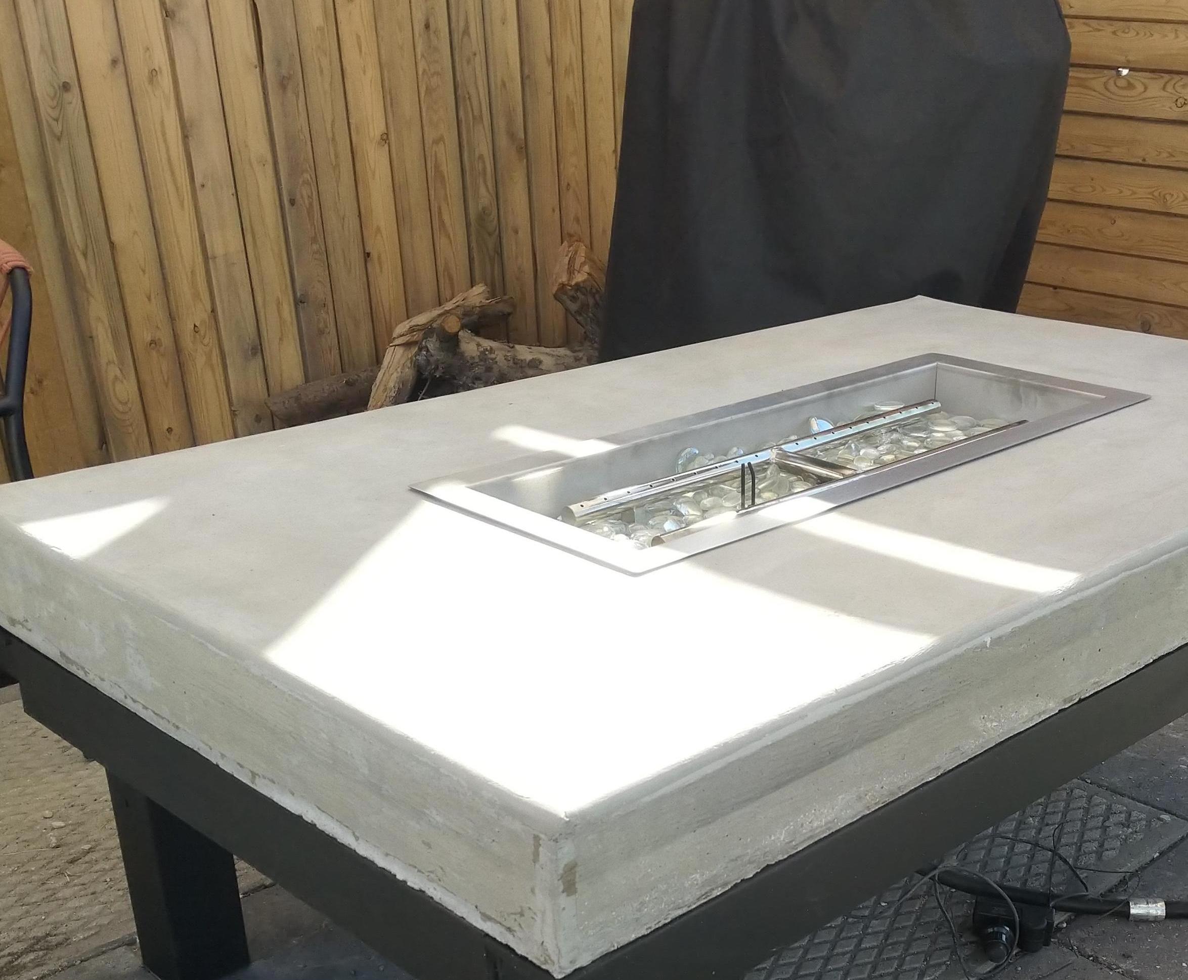 Repurposed Metal Fire Table