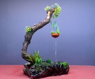 Crafted Broken Branch Waterfall Fountain | How to Make Waterfall (DIY)