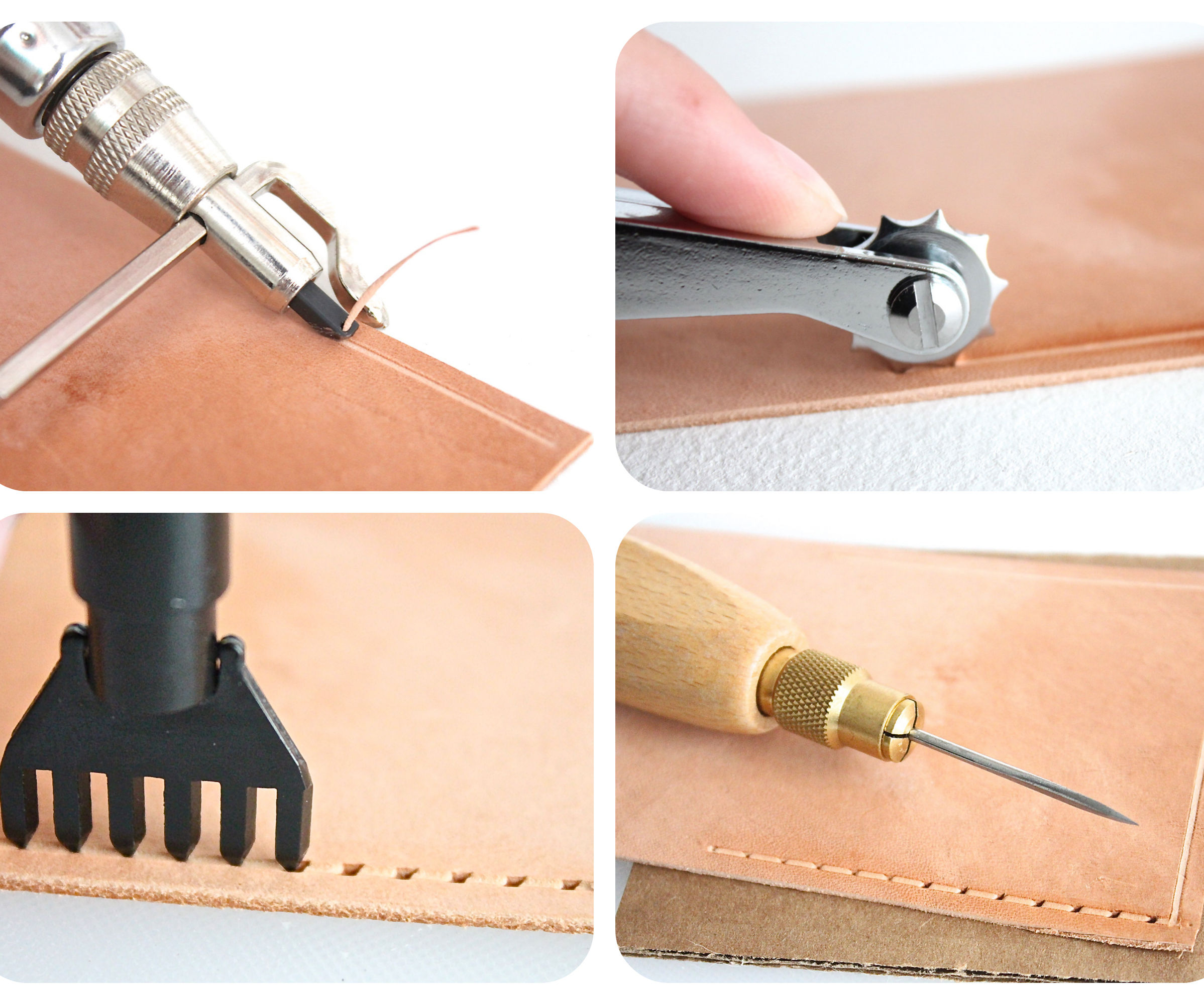 how to prepare leather for sewing