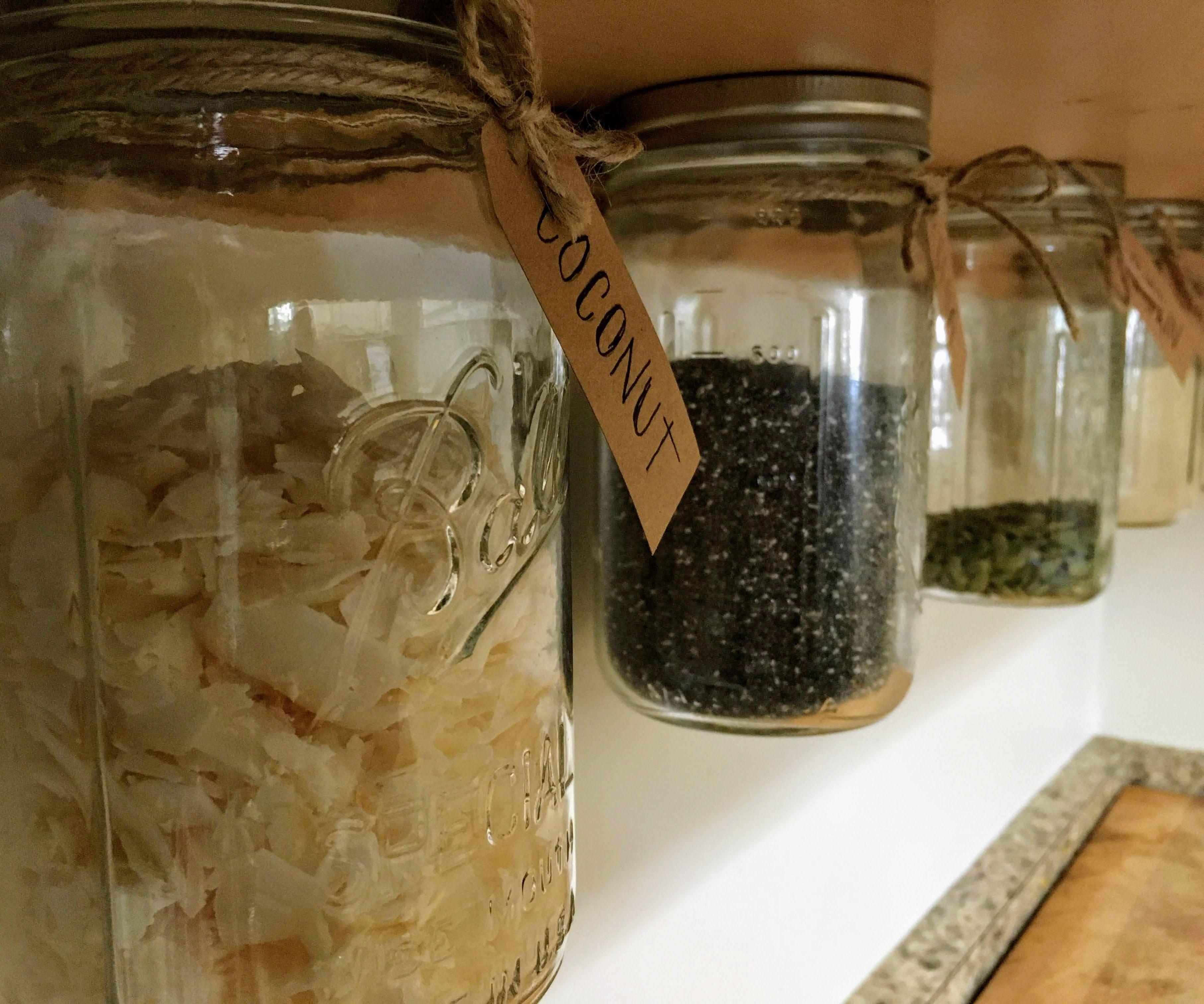 Declutter Your Kitchen Cabinets and Countertops (attach Mason Jars Under Cabinets)