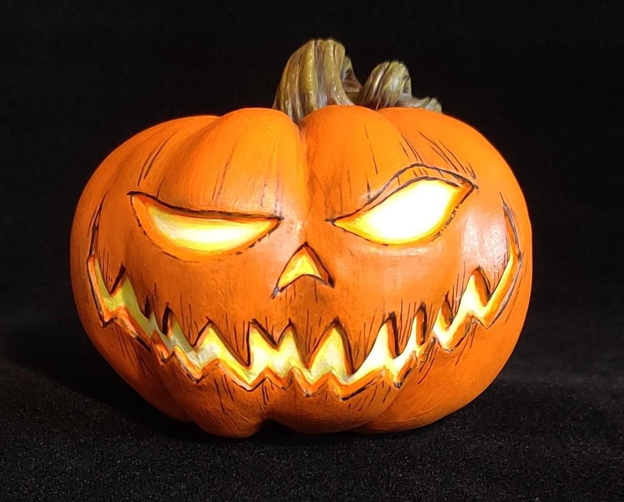 Sculpting and Painting a Polymer Clay Jack-O'-Lantern