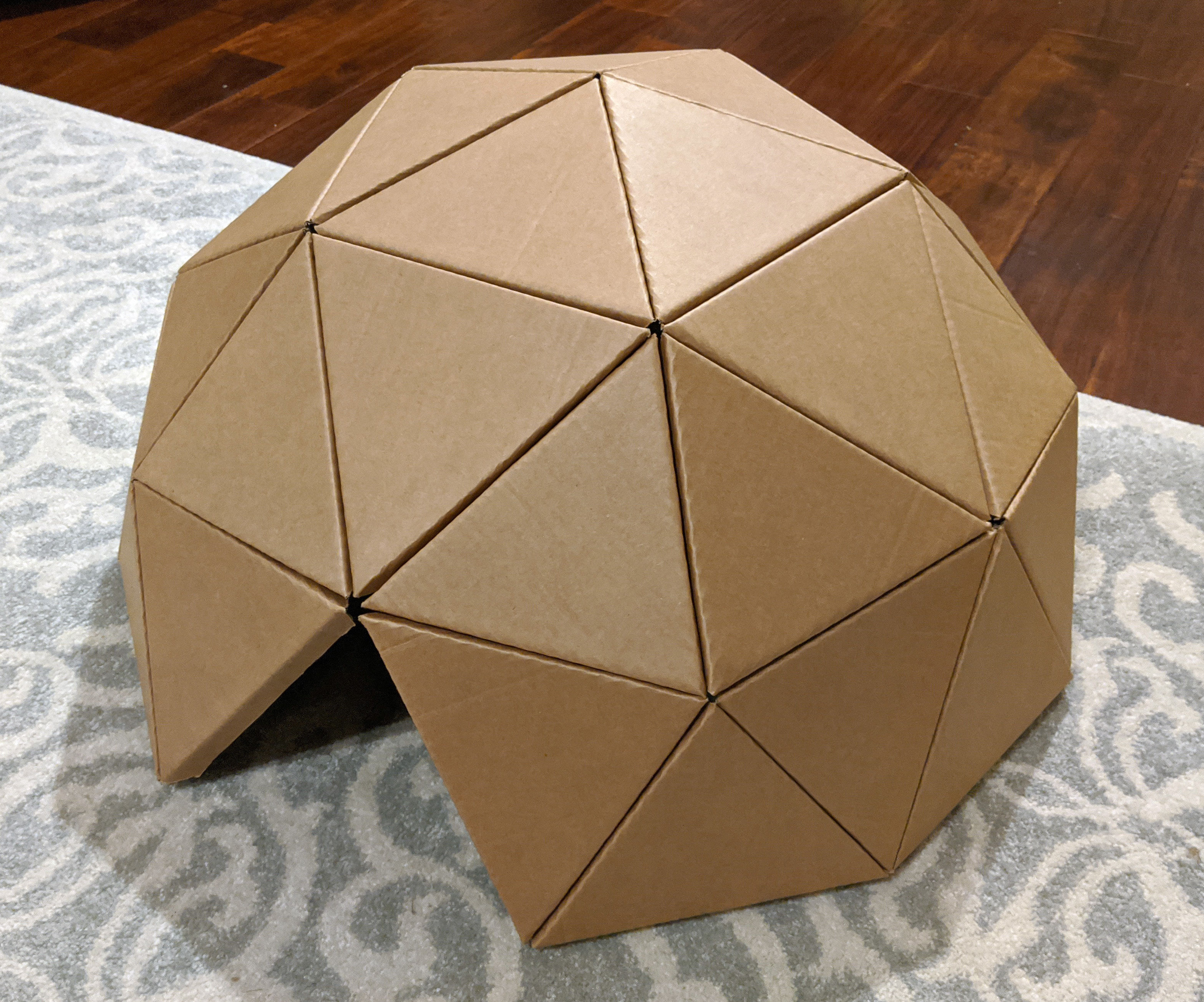 Cardboard Geodesic Dome