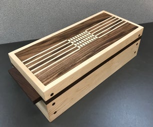 Wooden Keep Sake Box With 4 Digit Magnetic Combination  