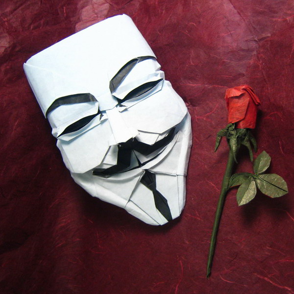 Guy Fawkes Mask in Origami