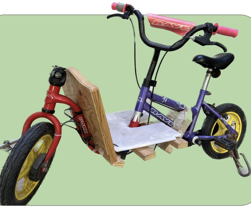 Mini Cargobike (No Weld and Fully Reversible Build) for Kids. English, Français, Castellano