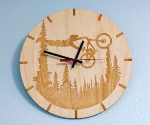 Custom Image Laser Cut Wood Clock