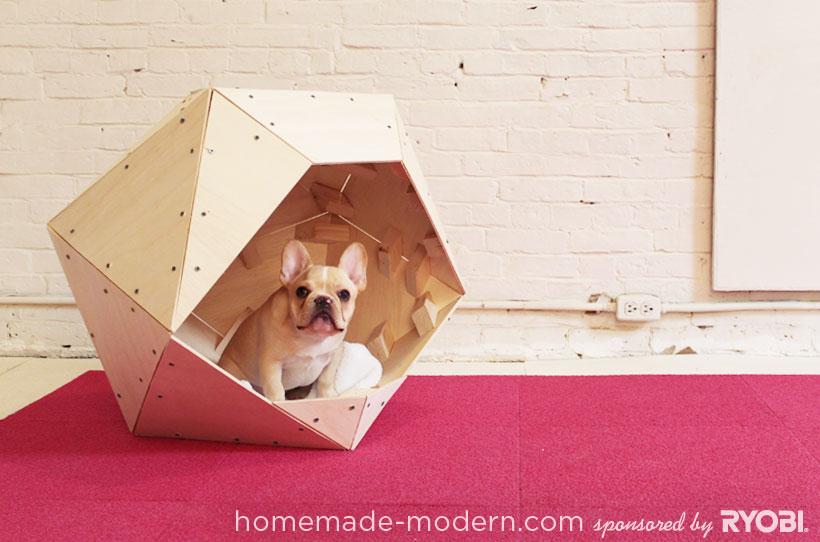 HomeMade Modern DIY Geometric Doghouse