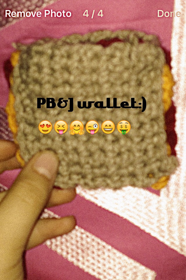 PB AND J Crochet Wallet