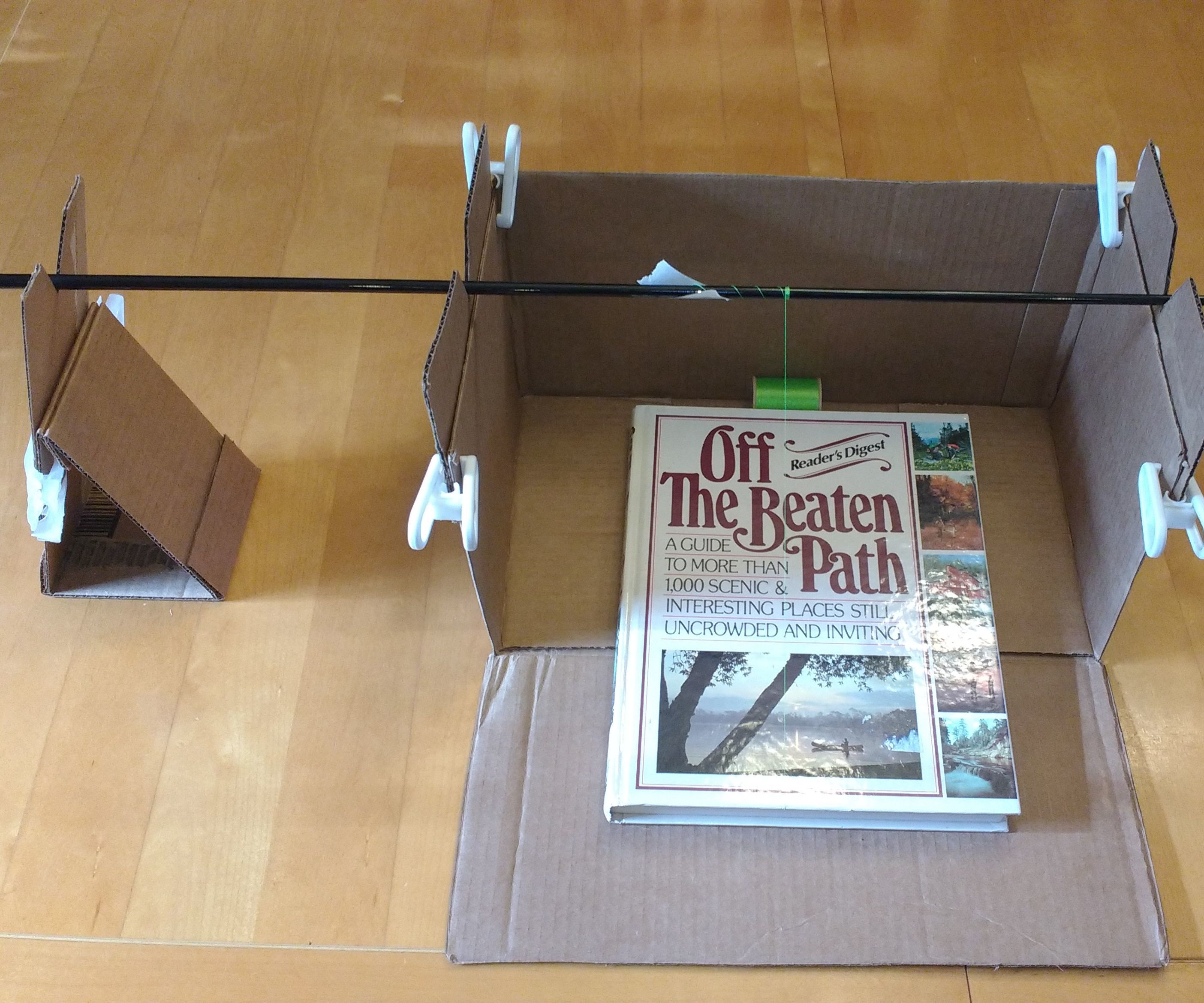 Make a Free/Inexpensive Fishing Rod Wrapping Jig Out of a Cardboard Box