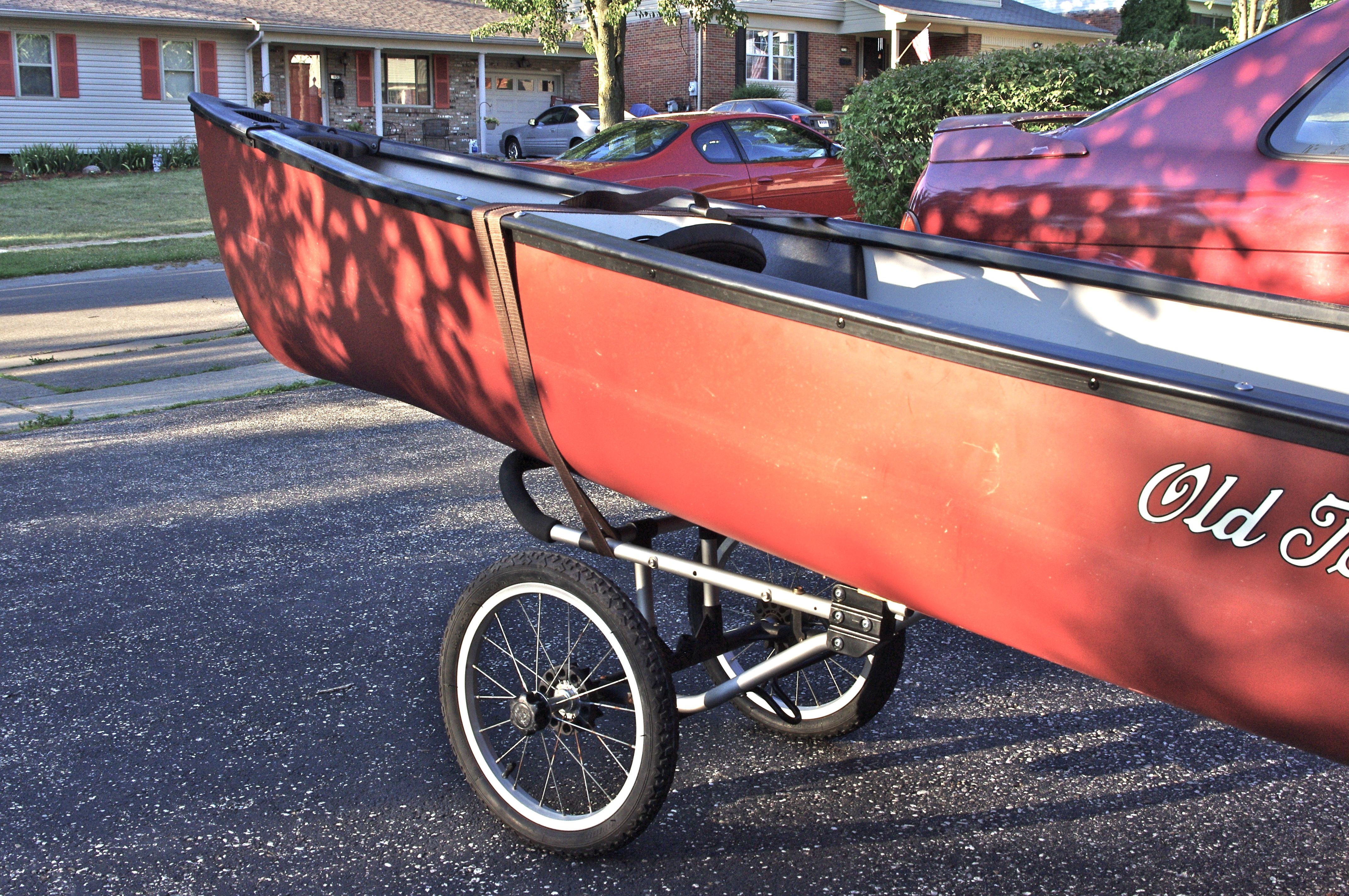 Canoe/Kayak Caddy mod from a Jogging Stroller