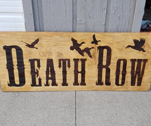 Large Plywood Outdoor Sign Laser Engraved