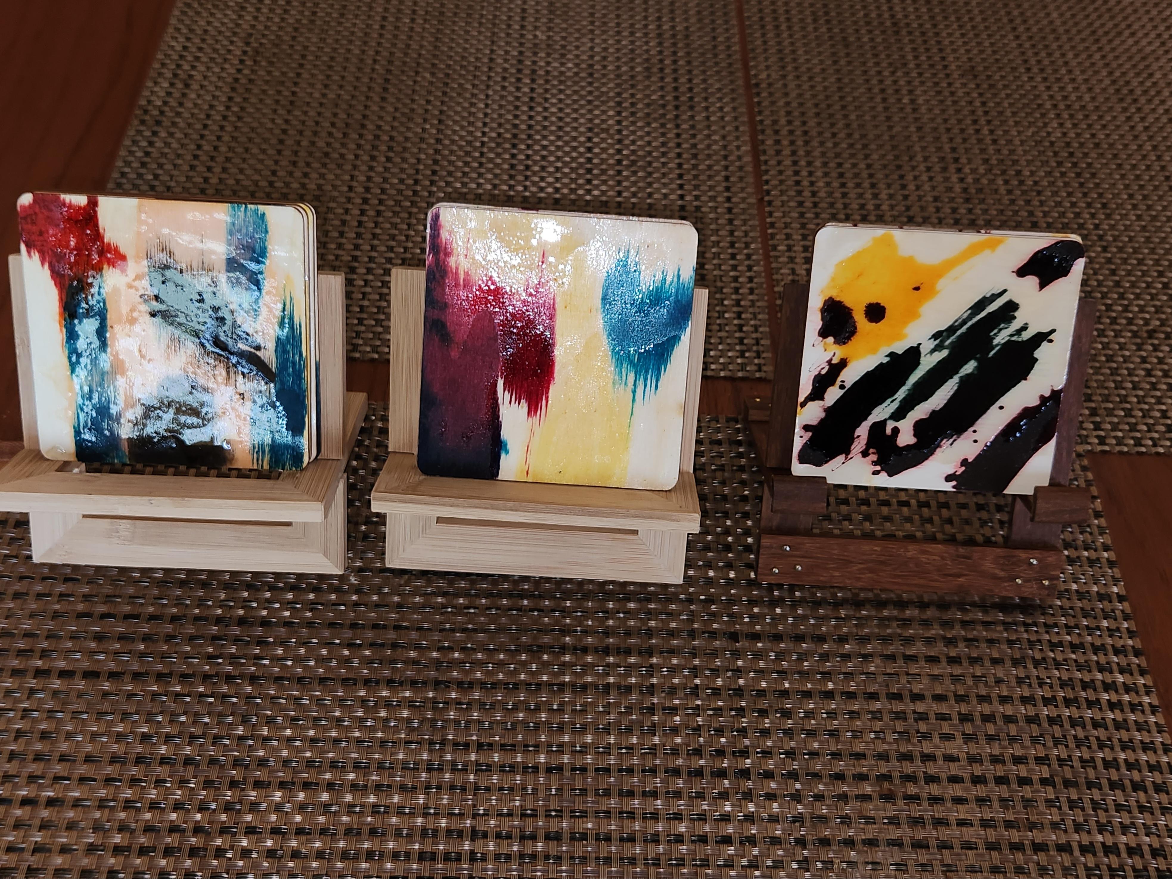Making Wooden Dyed Epoxy Coasters and for Art.