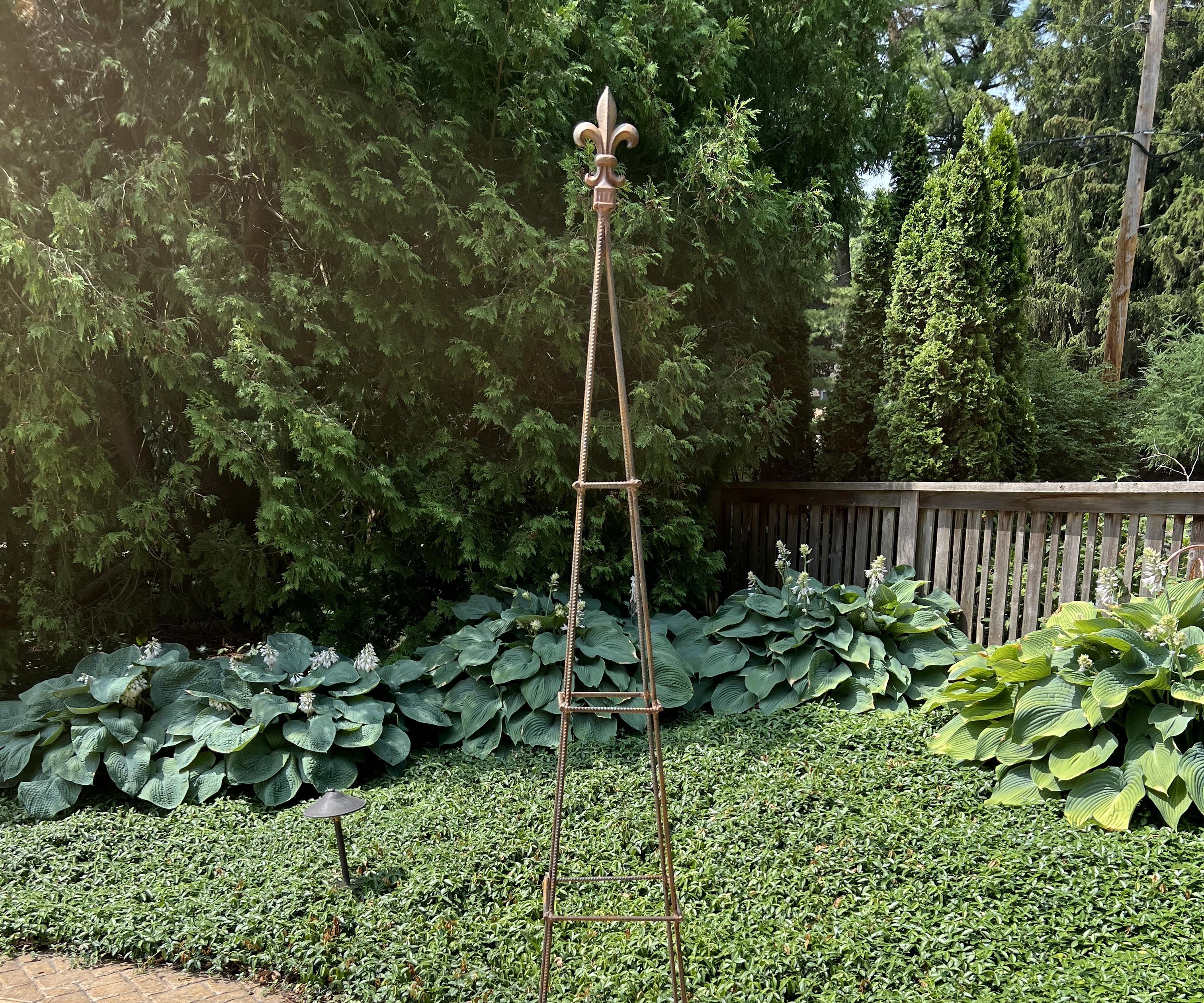 Garden Obelisk/Trellis Made From Rebar