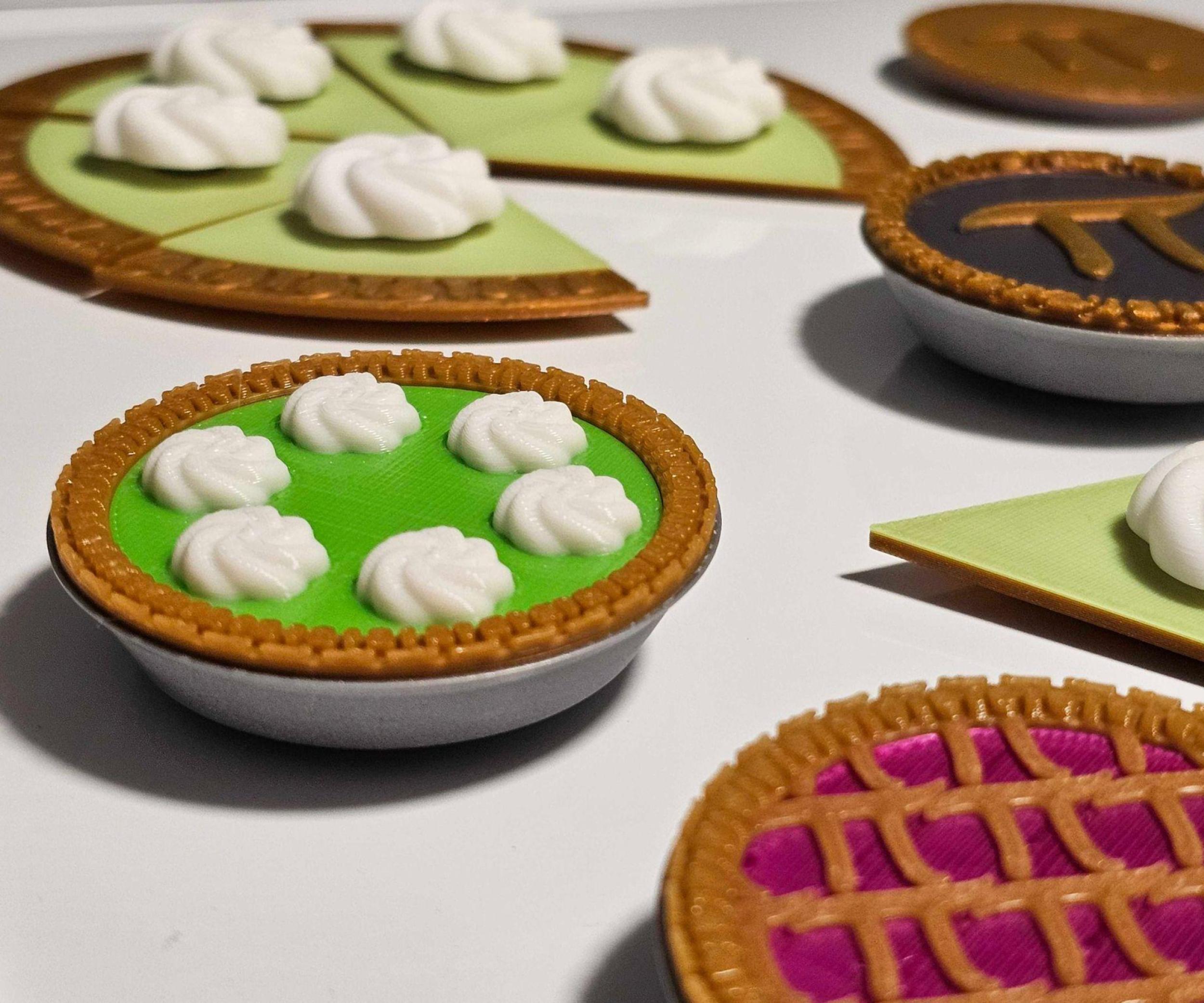 3D Printed Pi-themed Pie Magnets